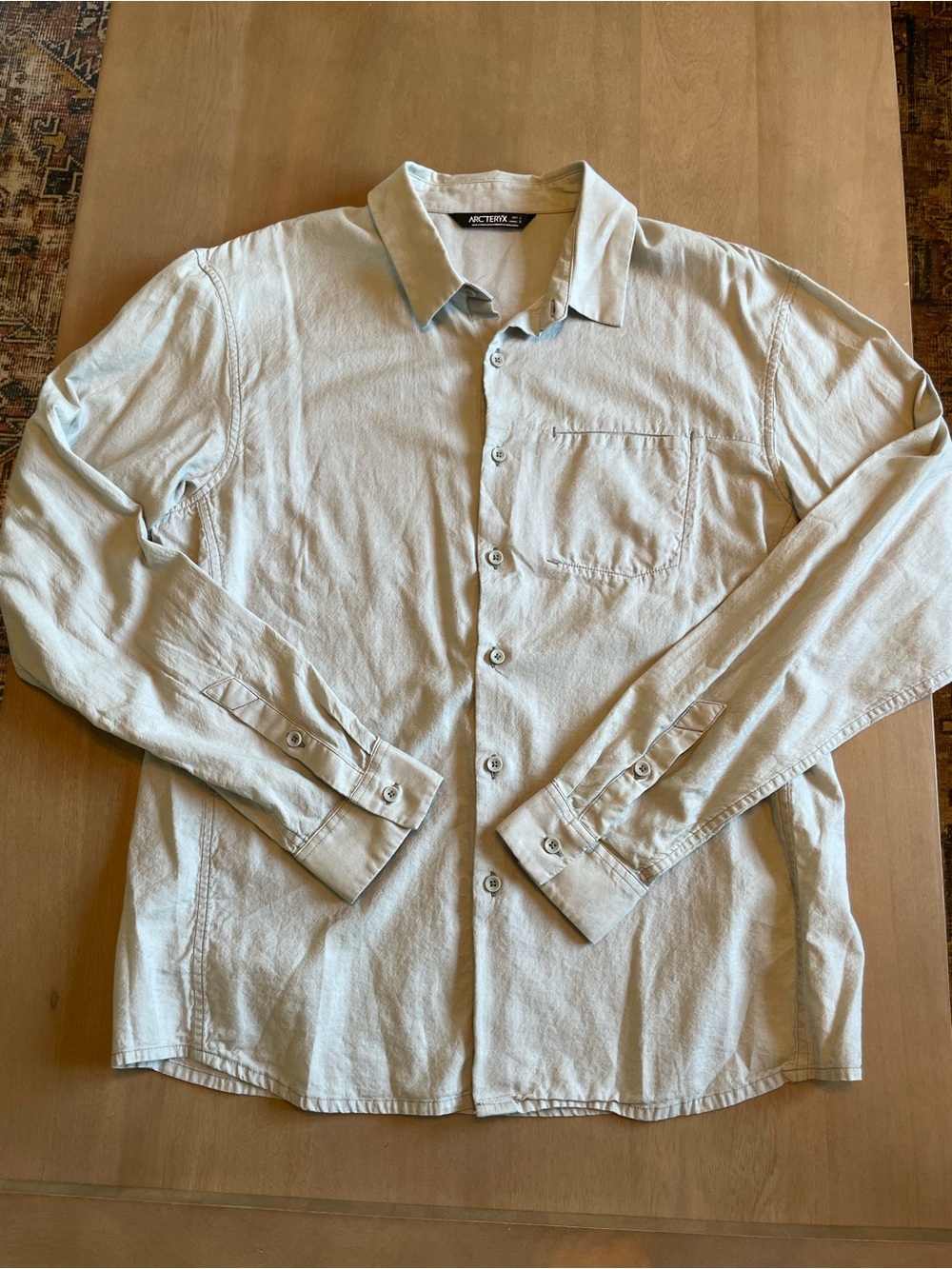 Arc'teryx Astute Long Sleeve Button-Down Shirt Light Grey